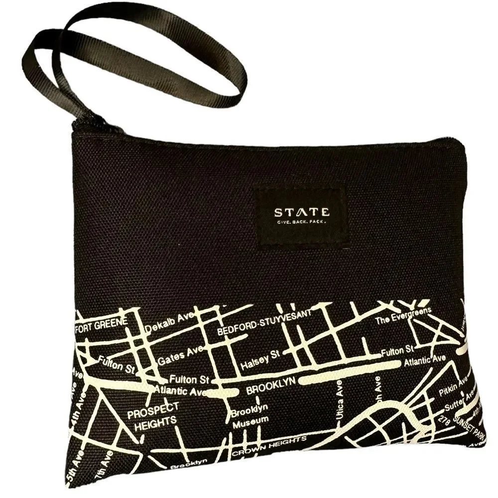 State Bags Brooklyn New York Toiletry Travel Accessory Pouch Bag Black